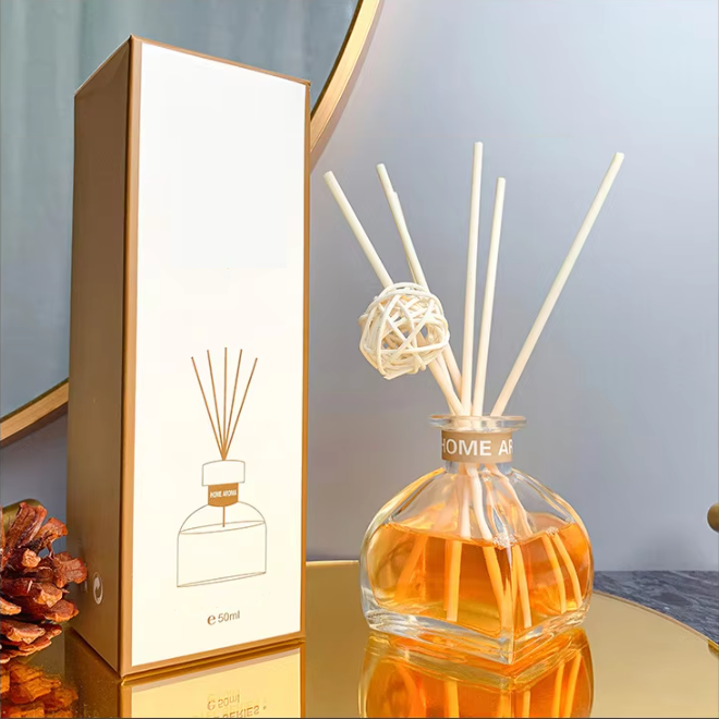 Freshening Home Decor Fragrance Oil Stick Glass Reed Diffuser Set