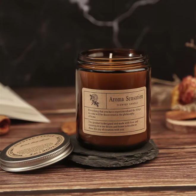 Natural Handmade Cup Soy Wax Smokeless Romantic Scented Candle